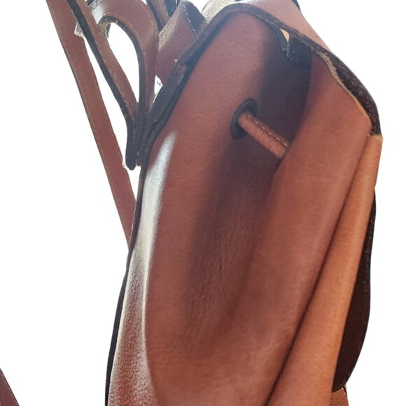 Patricia Nash Vasto Style Italian Leather Drawstring Backpack - Picture 4 of 8